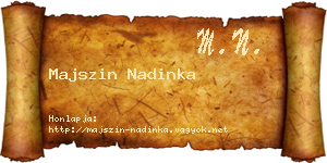 Majszin Nadinka névjegykártya